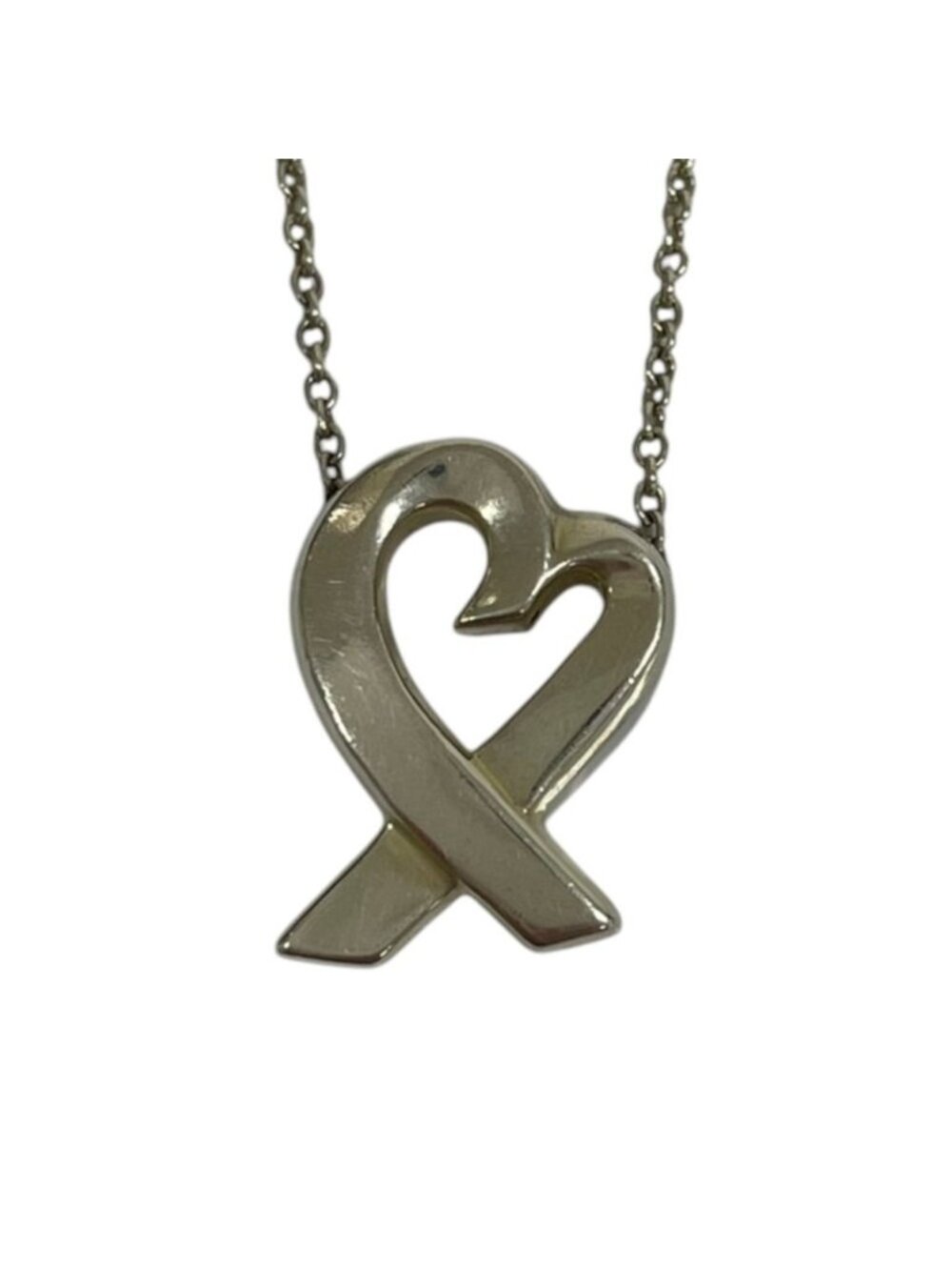 Tiffany & Co Paloma Picasso Loving Heart Necklace 925 Sterling Silver